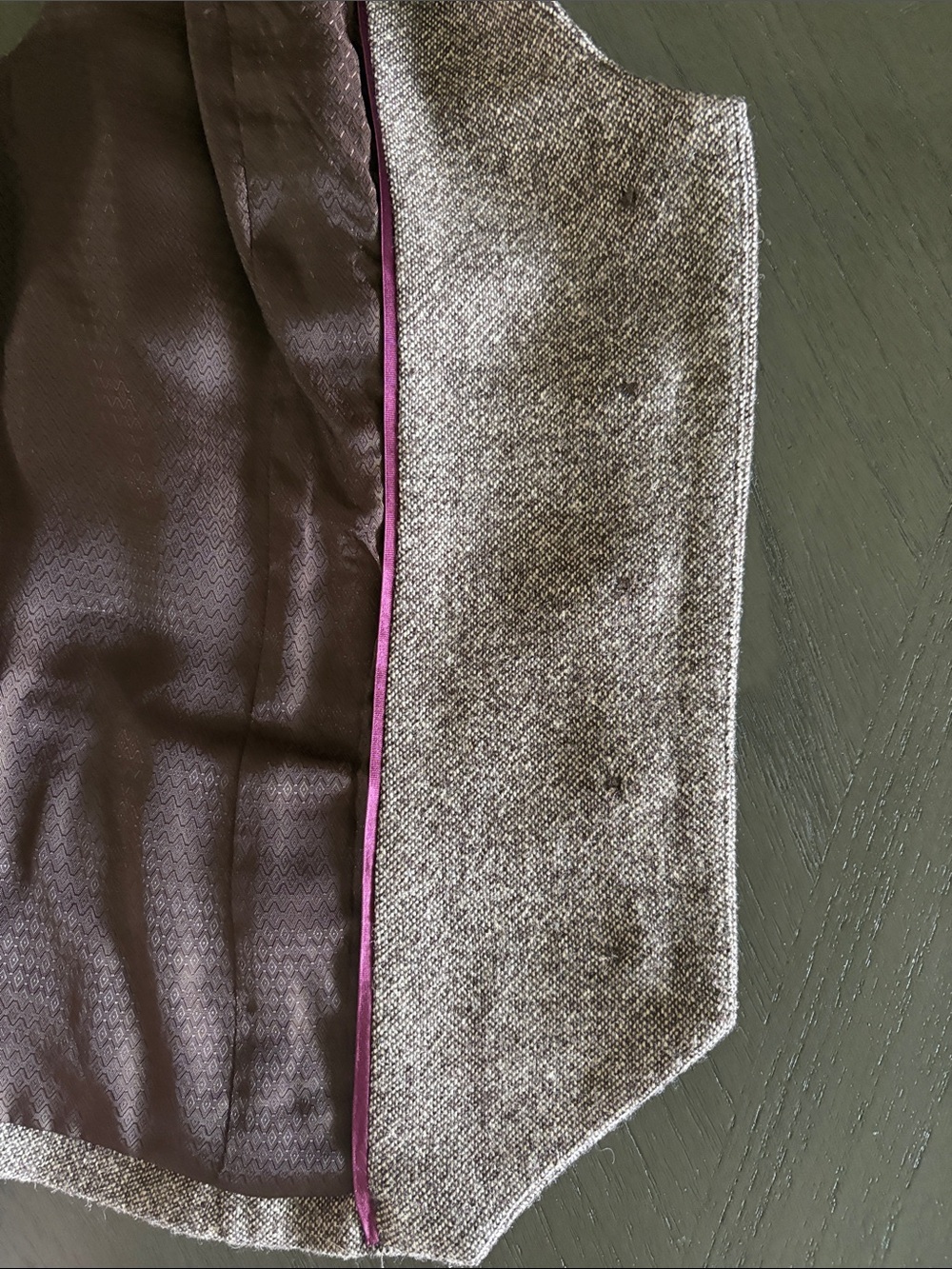 RW&CO. Women's Brown Tweed Vest with Button Front size XS - Picture 12 of 16